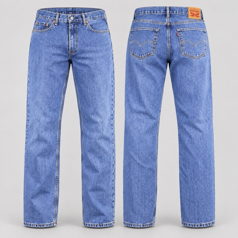 Levi's 505 Regular Fit Blue Denim Jeans Men's 35x32